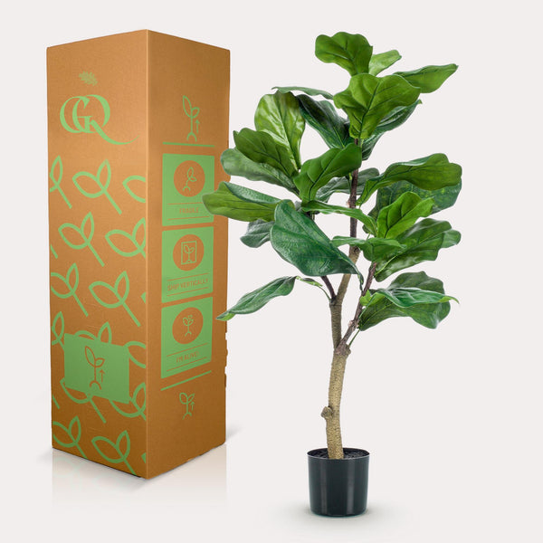 Kunstpflanze - Ficus Lyrata - Tabakspflanze - 90 cm