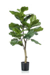 Kunstpflanze - Ficus Lyrata - Tabakspflanze - 90 cm