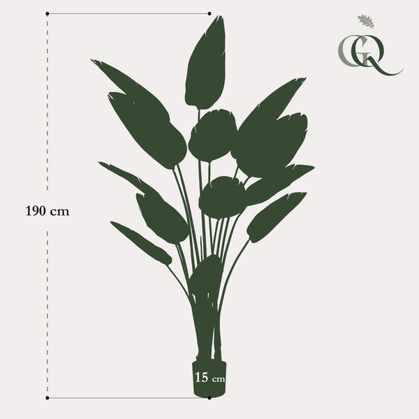 Kunstpflanze - Strelitzia Nicolai - Paradiesvogelblume - 190 cm