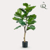Kunstpflanze - Ficus Lyrata - Tabakspflanze - 90 cm