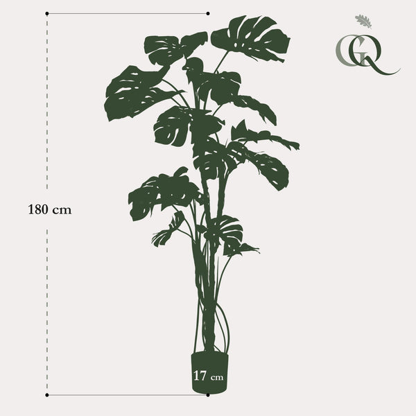 kunstplant - Monstera- Gatenplant - 180cm