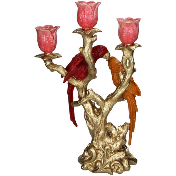 Vogel-Kerzenständer aus Polyresin