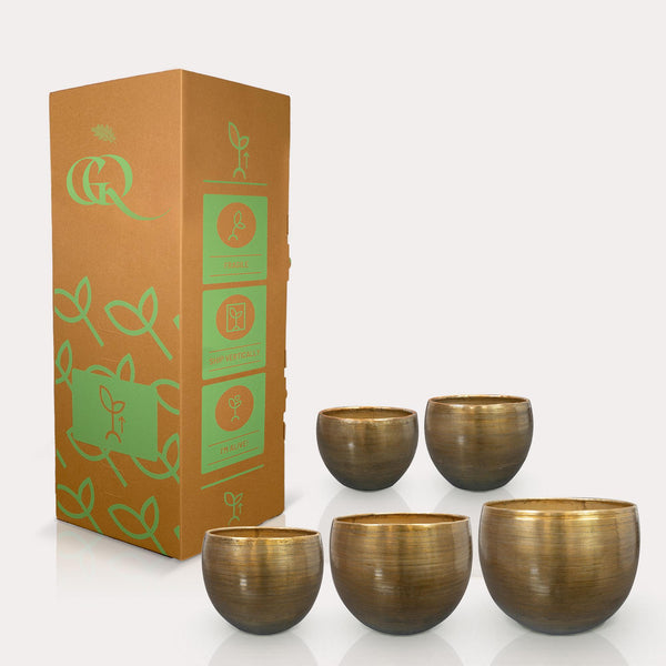 Pflanzgefäß-Set „Rowen“ aus Aluminium, 5-teilig – Ansicht 5