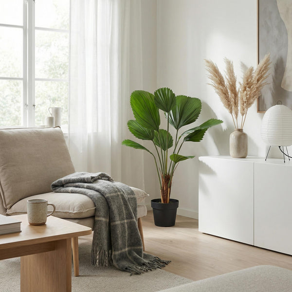 Kunstpflanze Licuala-Palme (Licuala grandis) – Ansicht 3