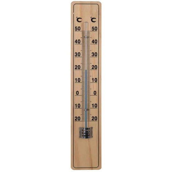 Außenthermometer aus Buchenholz