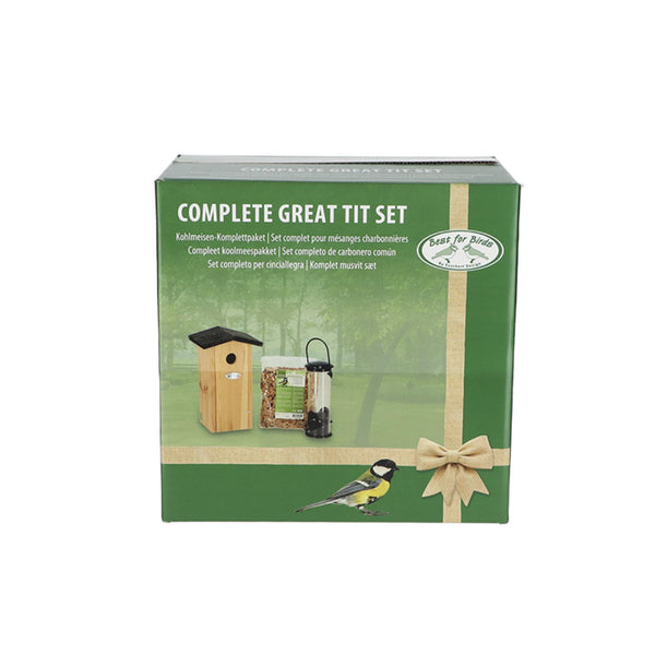 Vogel-Set „Kohlmeise" – Nistkasten und Vogelfutter