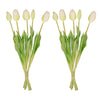 Deko-Set „Lady Sunny" – Vase mit 10 Real-Touch-Kunsttulpen