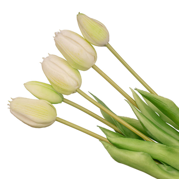 Deko-Set „Lady Sunny" – Vase mit 10 Real-Touch-Kunsttulpen