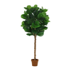 Kunstpflanzen-Duo „Wohnzimmer XL“ – Geigenfeige & Baumstrelitzie – im Set enthalten: Kunstpflanze Geigenfeige (Ficus lyrata)
