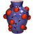Vase aus Dolomit, orange-mehrfarbig