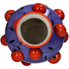 Vase aus Dolomit, orange-mehrfarbig
