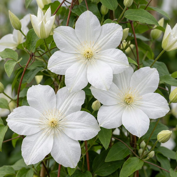 Waldrebe ‚Huldine' – Clematis – Ansicht 3