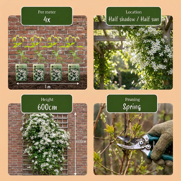 Bergwaldrebe ‚Wilsonii' – Clematis montana – Ansicht 5