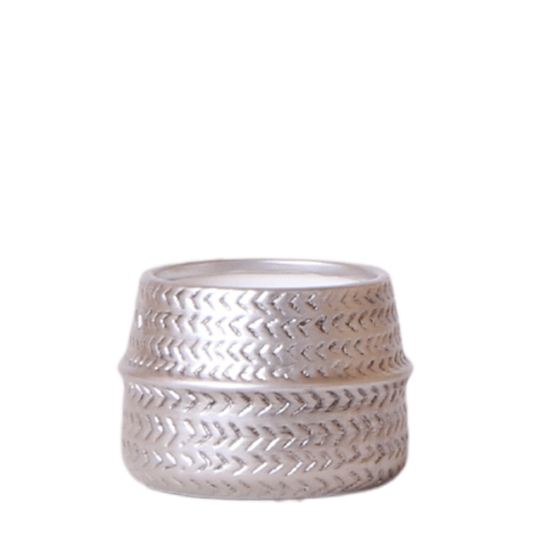 Übertopf Groove – Ø 6 cm, Silber