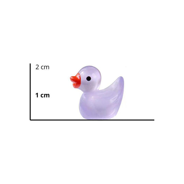Nachtleuchtende Mini-Figuren Enten für Terrarien