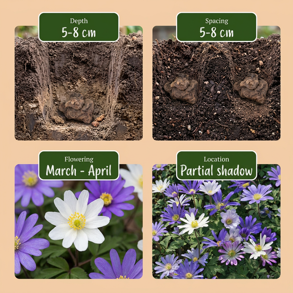 Strahlen-Anemone Mischung – Anemone blanda – Ansicht 4