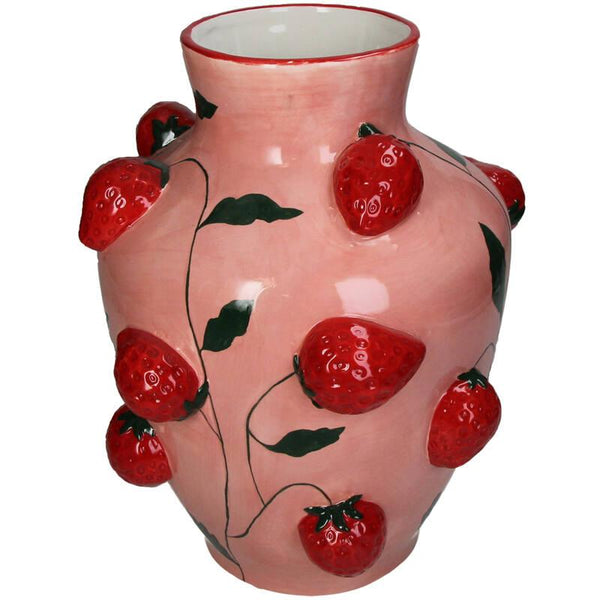 Vase Erdbeere aus Dolomit