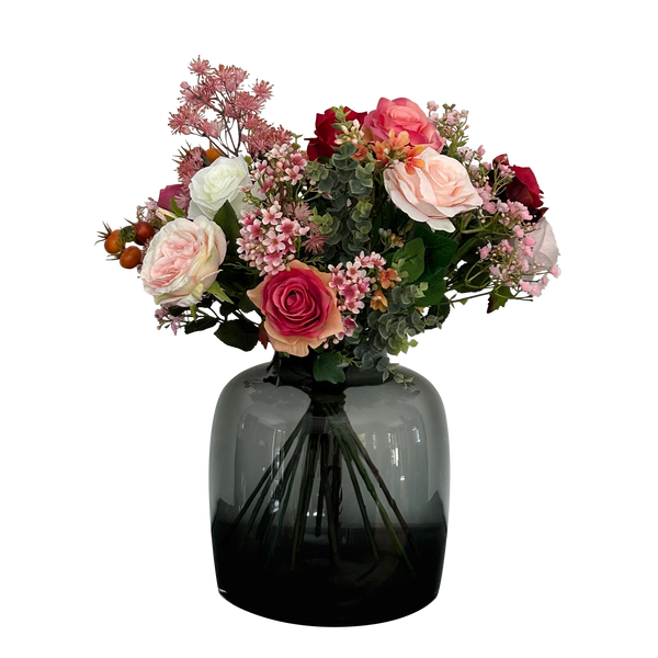 Kunstblumenstrauß „Flame Roses“