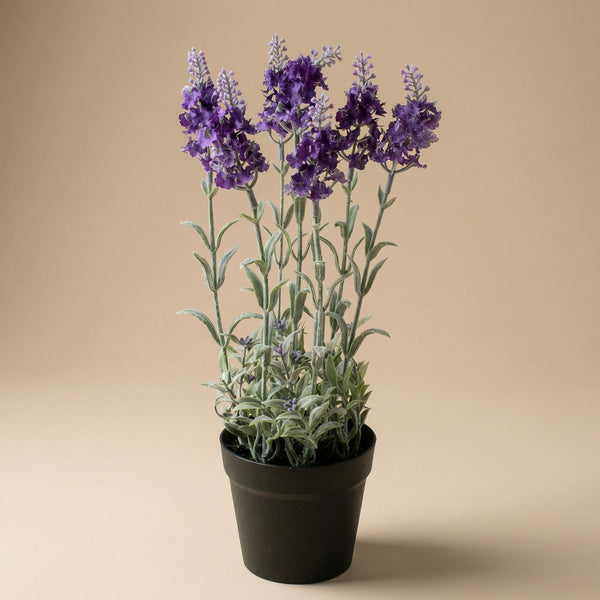 Künstlicher Lavendel im Topf