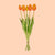 Kunsttulpen-Strauß Real Touch – Orange, 5 Stück