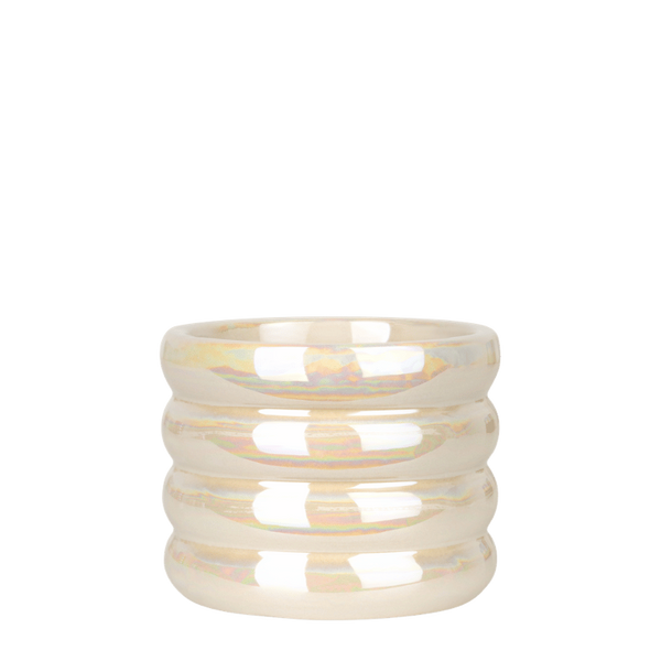 Übertopf Glow – Ø 6 cm, Travertin