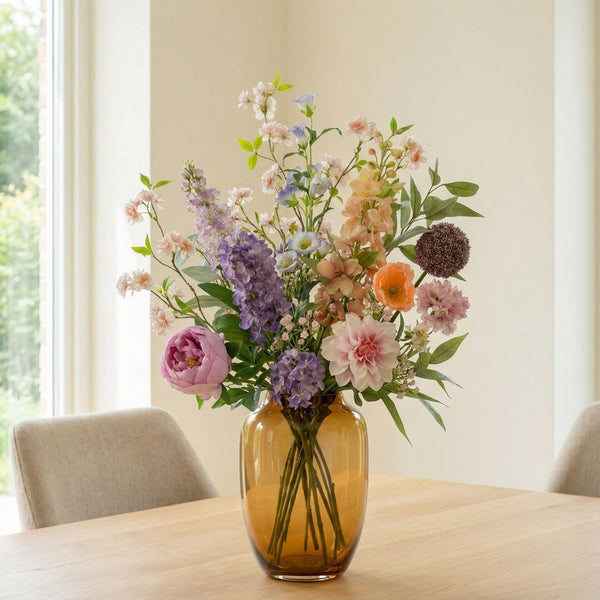 Kunstblumenstrauß „Pastel Meadow Deluxe" – Real Touch