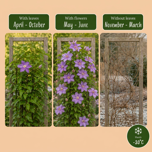 Waldrebe ‚Justa' – Clematis – Ansicht 6