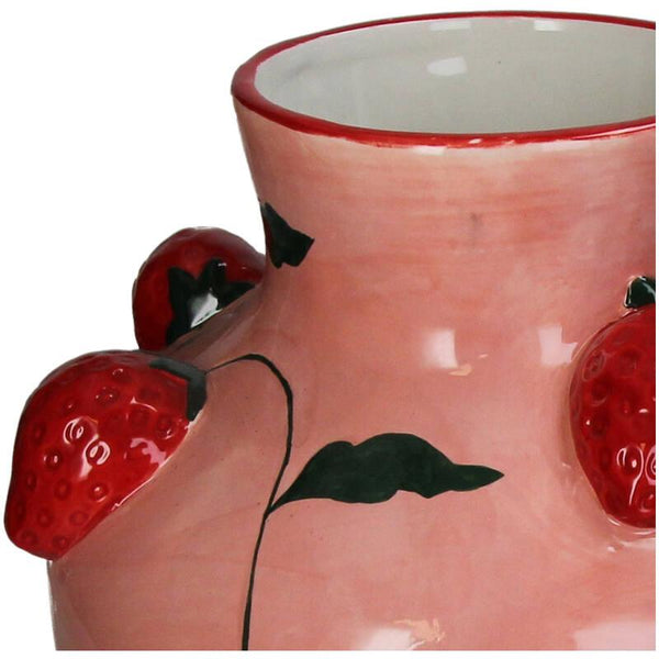 Vase Erdbeere aus Dolomit
