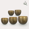 Pflanzgefäß-Set „Rowen“ aus Aluminium, 5-teilig – Gold
