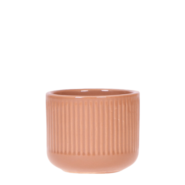Übertopf Flare – Ø 6 cm, Cognac