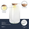 Flaschengarten-Set „Sven XL" – Terrarium mit LED-Beleuchtung