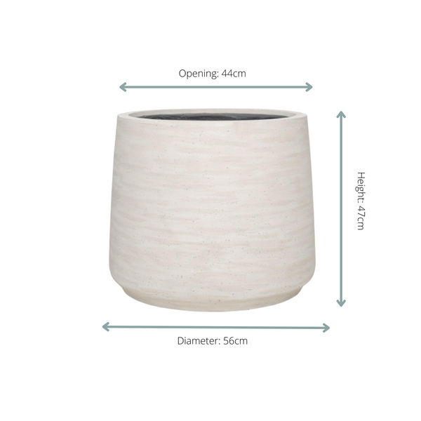 Pflanzgefäß Jumbo Patt Ivory Washed