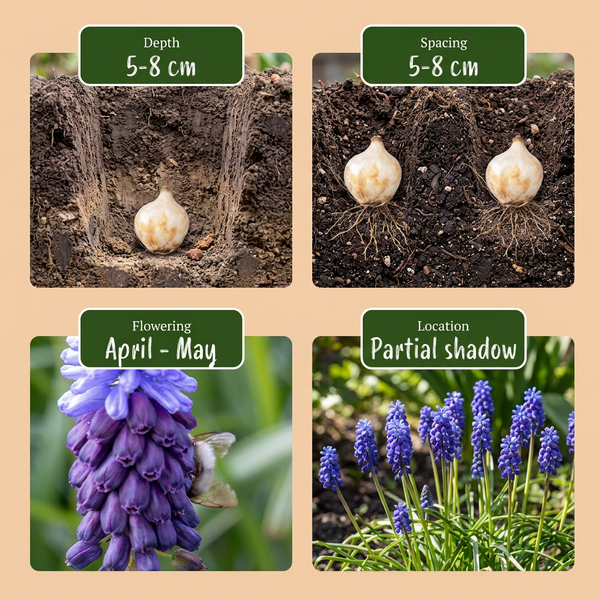 Breitblättrige Traubenhyazinthe – Muscari latifolium – Ansicht 4