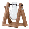 Stecklingsstation aus Holz mit Glasvasen