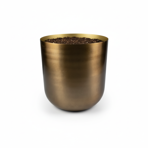Übertopf Mayk Gold – Ø 21 cm · 23 cm