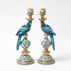 Kerzenständer Dutch Blue Parrot, links