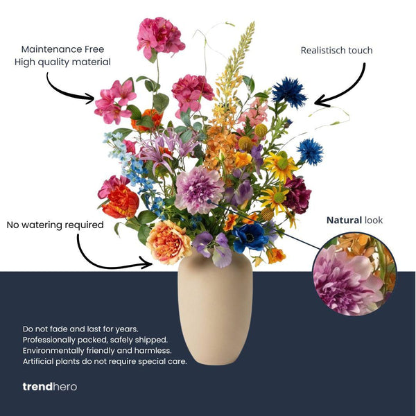 Kunstblumenstrauß ‚Summer Garden Deluxe' – Real Touch – Ansicht 6
