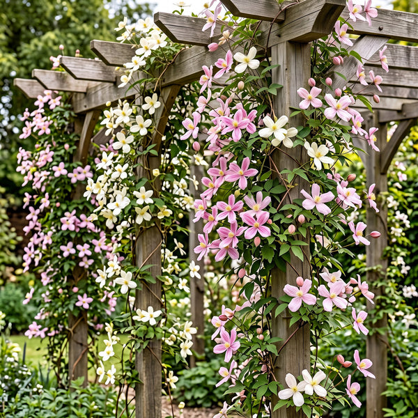 Bergwaldrebe Tricolour – Clematis montana – Ansicht 4