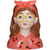 Deko-Vase Fashion Lady ‚Jessie' mit Brille und Haarband