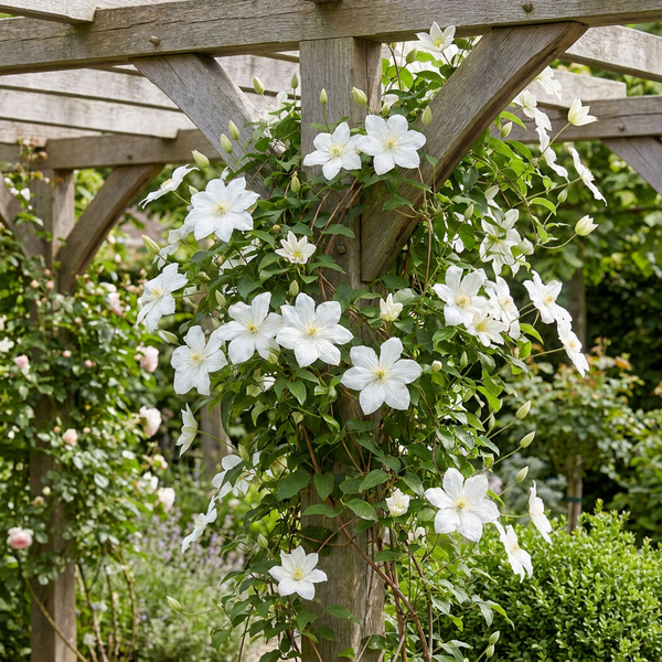 Waldrebe ‚Huldine' – Clematis – Ansicht 4