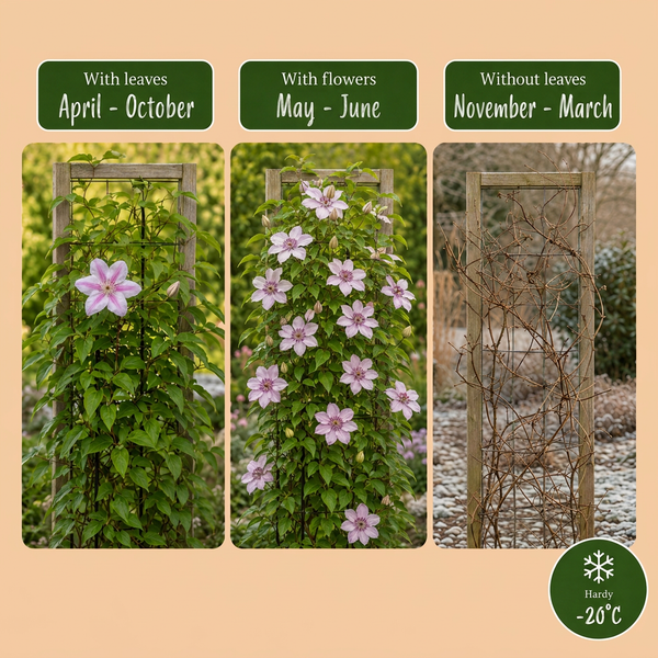 Waldrebe ‚Nelly Moser' – Clematis – Ansicht 5