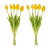 Deko-Set „Lady Kylie" – Vase mit 10 Real-Touch-Kunsttulpen