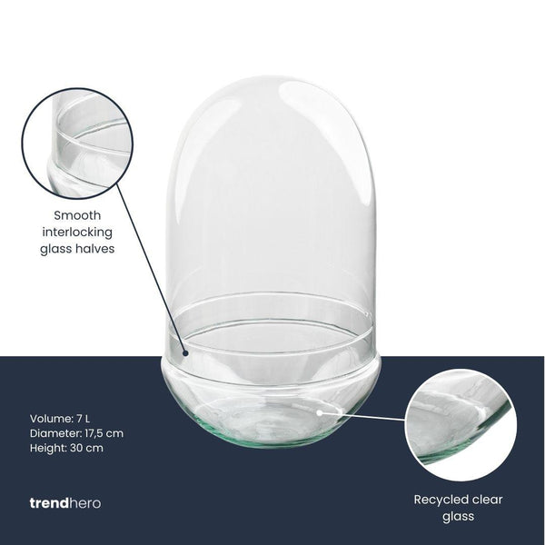 Terrarium-Flasche Egg XL zweiteilig