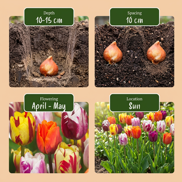 Tulpe ‚Flaming Beauty Mix' – Tulipa – Ansicht 4