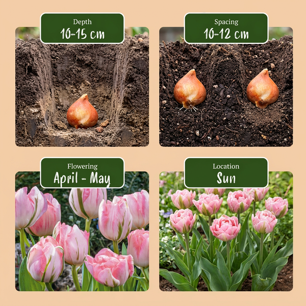 Gefüllte Tulpe ‚Double Pink' – Tulipa – Ansicht 4