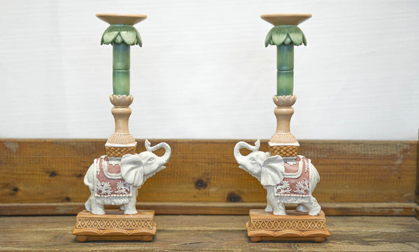 Kerzenhalter Elefant aus Polyresin