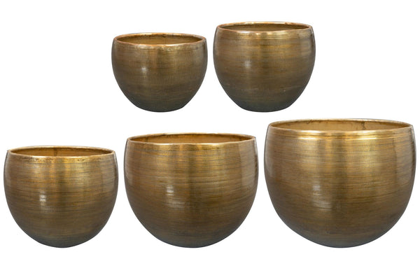 Pflanzgefäß-Set „Rowen“ aus Aluminium, 5-teilig – Ansicht 2
