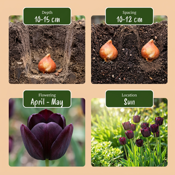 Triumph-Tulpe ‚Black' – Tulipa – Ansicht 4