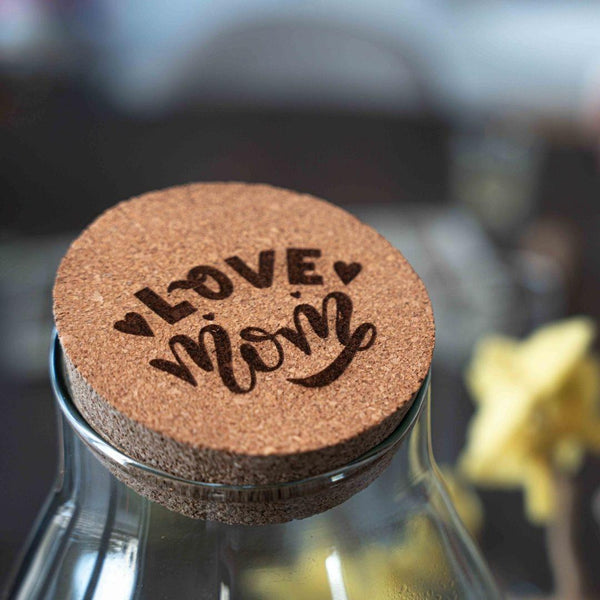 Flaschengarten-Set „Love Mom Drop XL“ – DIY-Terrarium mit graviertem Korken – Ansicht 3