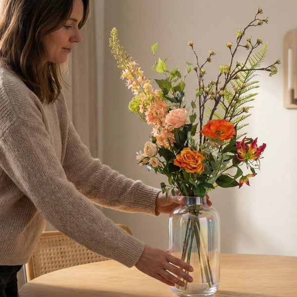 Kunstblumenstrauß ‚Amber Peach Deluxe' – Real Touch – Ansicht 8